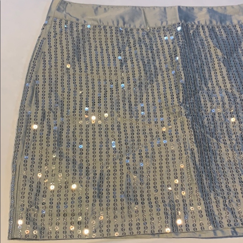Gap Glam Silver Sequins Mini Skirt